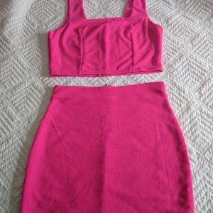 2-piece top and skirt